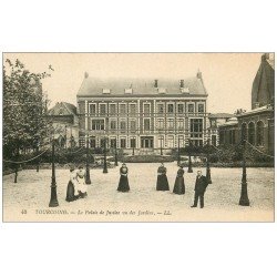 carte postale ancienne 59 TOURCOING. Jardins du Palais de Justice