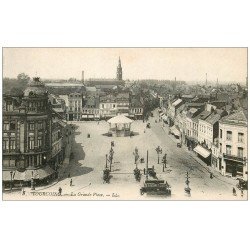 carte postale ancienne 59 TOURCOING. La Grande Place Banque Société Générale