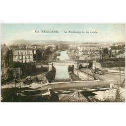 carte postale ancienne 11 NARBONNE. Faubourg et Ponts 1926