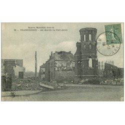 carte postale ancienne 59 VALENCIENNES. Abords du Pont Jacob 1919