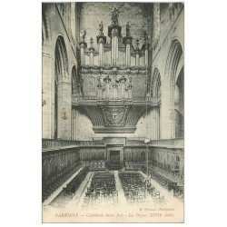 carte postale ancienne 11 NARBONNE. Les Orgues Cathédrale Saint-just 1910