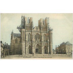 carte postale ancienne 50 AVRANCHES. Eglise Notre-Dame des Champs réfection