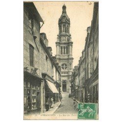 carte postale ancienne 50 AVRANCHES. Eglise Rue des Trois-Rois 1923