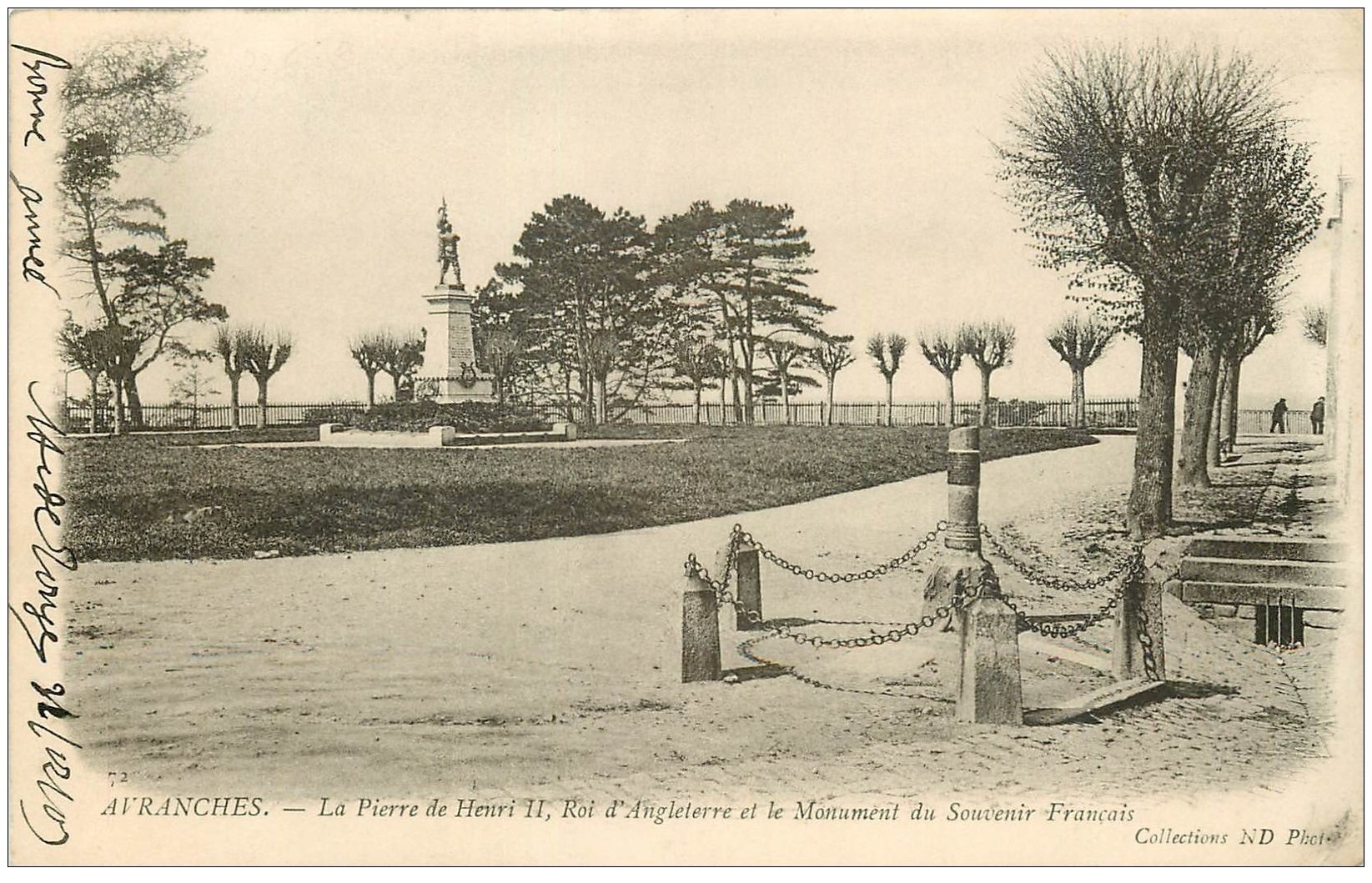 carte postale ancienne 50 AVRANCHES. Pierre Henri II Roi Angleterre 1904