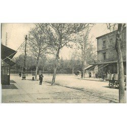 carte postale ancienne 11 NARBONNE. Square et Boulevard de la révolution 1914