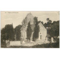 carte postale ancienne 50 BOUILLON. L'Eglise et Cimetière