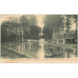carte postale ancienne 11 NAUROUZE. Déversoir du Canal du Midi avec Nettoyeurs des eaux