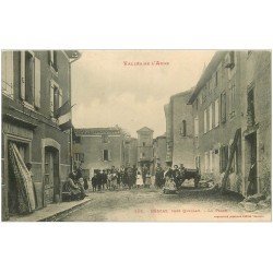 carte postale ancienne 11 NEBIAS. La Place et le Café du Nord