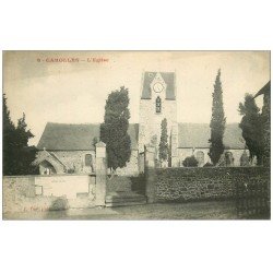 carte postale ancienne 50 CAROLLES. Eglise et Cimetière
