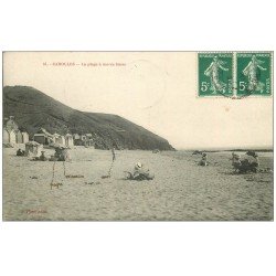 carte postale ancienne 50 CAROLLES. La Plage 1908