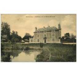carte postale ancienne 50 CERENCES. Ch^teau Motte-Billard. Carte toilée 1915