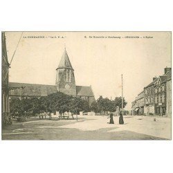 carte postale ancienne 50 CERENCES. L'Eglise 1906