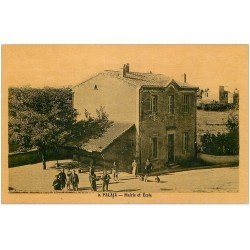 carte postale ancienne 11 PALAJA. Mairie et Ecole