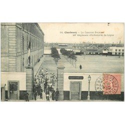 carte postale ancienne 50 CHERBOURG. Caserne Proteau 25° Régiment Infanterie de Ligne 1905