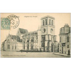 carte postale ancienne 50 CHERBOURG. Eglise Sainte-Trinité 1907