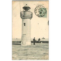 carte postale ancienne 50 CHERBOURG. Le Phare 1907