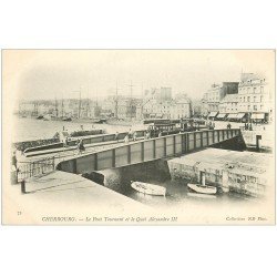 carte postale ancienne 50 CHERBOURG. Le Pont Tournant Quai Alexandre III