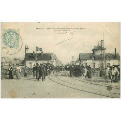 carte postale ancienne 50 CHERBOURG. Le Pont Tournant rue Val de Saïre 1906
