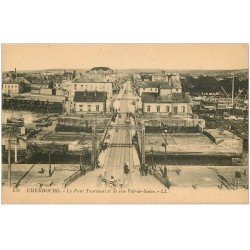 carte postale ancienne 50 CHERBOURG. Le Pont Tournant Rue Val-de-Saire