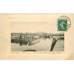 carte postale ancienne 50 CHERBOURG. Le Port et Montagne du Roule 1909