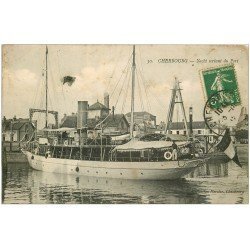 carte postale ancienne 50 CHERBOURG. Le Port Yacht 1912