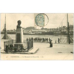 carte postale ancienne 50 CHERBOURG. Monument de Briqueville 1906