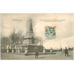 carte postale ancienne 50 CHERBOURG. Monument des Soldats Marins Morts aux Colonies 1904