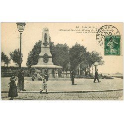 carte postale ancienne 50 CHERBOURG. Monument des Soldats Marins Morts aux Colonies 1907