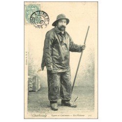 carte postale ancienne 50 CHERBOURG. Un Pêcheur 1905. Métiers de la Mer