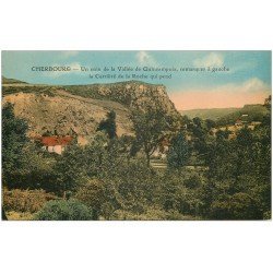 carte postale ancienne 50 CHERBOURG. Vallée de Quincampoix et Carrière de la Roche qui pend
