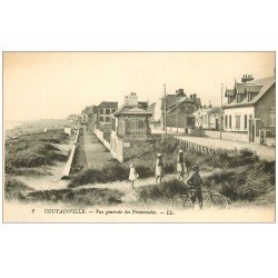 carte postale ancienne 50 COUTAINVILLE. Promenades avec Facteur Cycliste