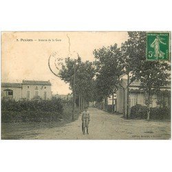 carte postale ancienne 11 PEXIORA. Avenue de la Gare vers 1910