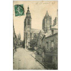 carte postale ancienne 50 COUTANCES. Eglise Saint-Pierre 1909