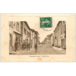 carte postale ancienne 11 PEXIORA. Epicerie sur Grande Rue 1912