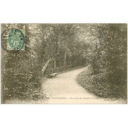 carte postale ancienne 50 COUTANCES. Jardin Public 1907
