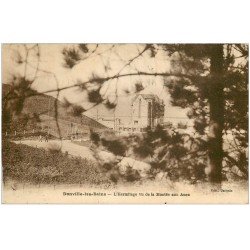 carte postale ancienne 50 DONVILLE-LES-BAINS. La Montée aux Anes l'Hermitage 1933