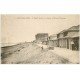 carte postale ancienne 50 DONVILLE-LES-BAINS. La Plage Cabines et Hôtel Ermitage
