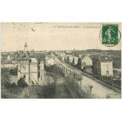 carte postale ancienne 50 DONVILLE-LES-BAINS. Route de Coutances 1912