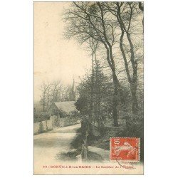 carte postale ancienne 50 DONVILLE-LES-BAINS. Sentier de l'Eglise 1912