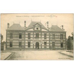 carte postale ancienne 50 EQUEURDREVILLE. Hôtel de Ville. Verso blanc