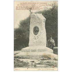 carte postale ancienne 50 FERMANVILLE. Monument Ravenel 1916 animation