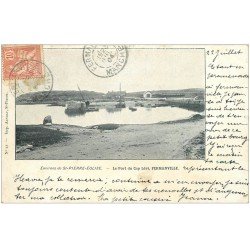 carte postale ancienne 50 FERMANVILLE. Port du Cap Lévi 1904