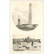 carte postale ancienne 50 GATTEVILLE. Le Phare et Port de Barfleur