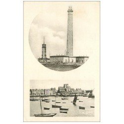 carte postale ancienne 50 GATTEVILLE. Le Phare et Port de Barfleur