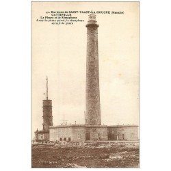 carte postale ancienne 50 GATTEVILLE. Le Phare et Sémaphore