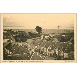 carte postale ancienne 50 GENETS. Vue sur Baie Saint-Michel