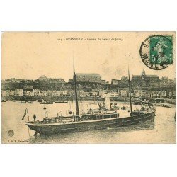 carte postale ancienne 50 GRANVILLE. Arrivée du bateau de Jersey 1911