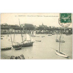 carte postale ancienne 50 GRANVILLE. Avant-Port et Ville Haute 1908