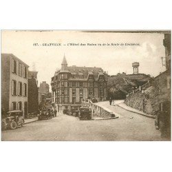 carte postale ancienne 50 GRANVILLE. Hôtel des Bains route de Coutances voitures anciennes