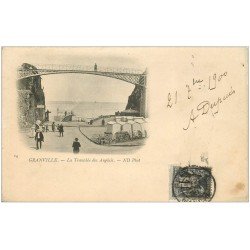 carte postale ancienne 50 GRANVILLE. La Tranchée aux Anglais. Timbre 1 Centime 1900